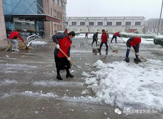 瑞雪兆丰年，劳动展风采——j9九游会官网真人游戏第一品牌组织员工开展义务扫雪活动